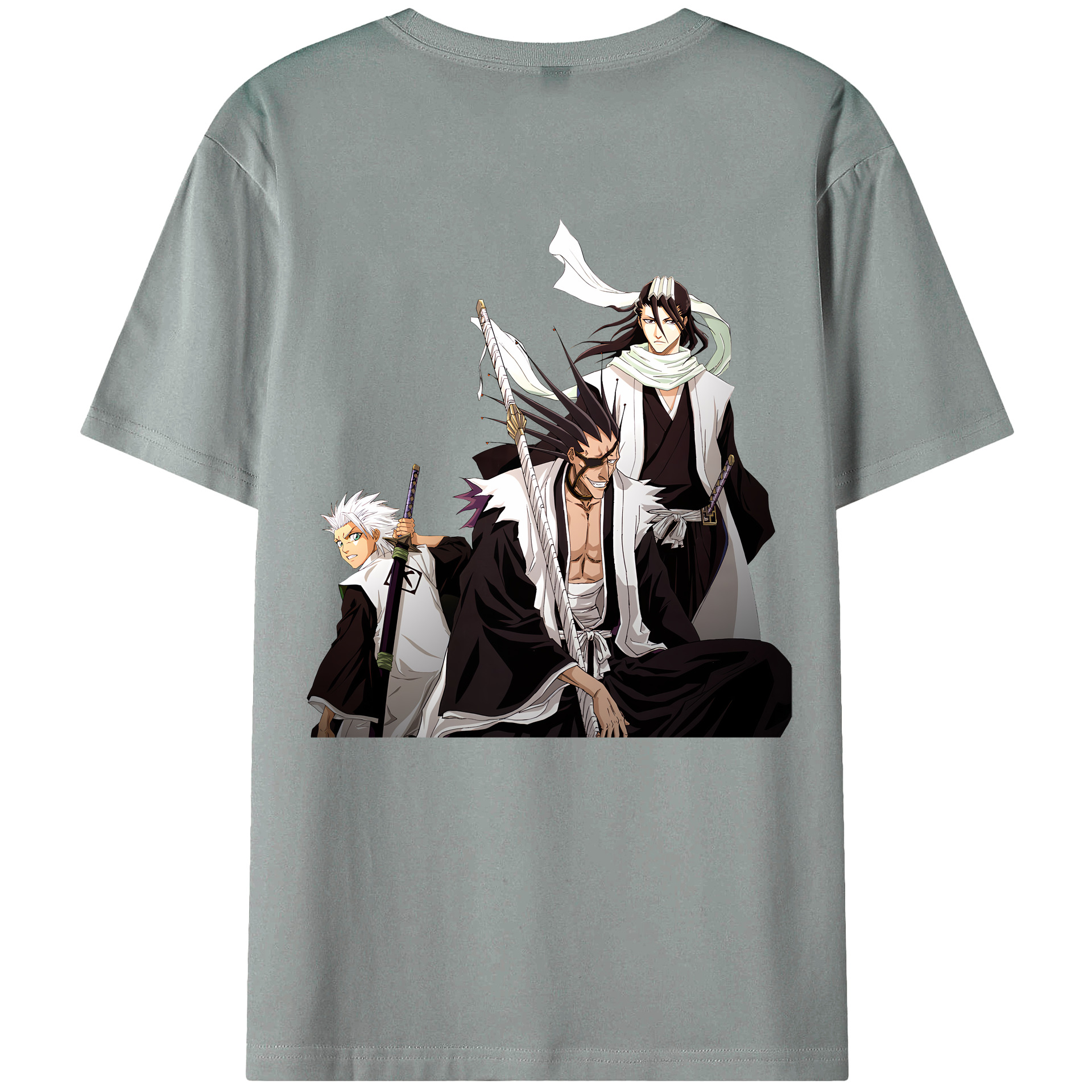（画像用） ブリーチ ざらき けんぱち BLEACH Zaraki Kenpachi 綿100％ メンズ半袖Tシャツ（バックプリント） 通気性